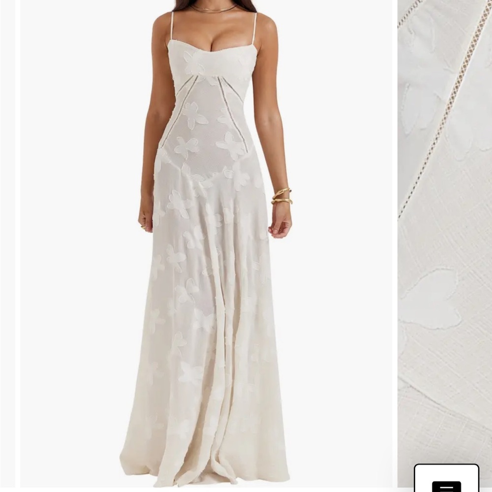 HOUSE OF CB Seren Vintage Cream XS Dress